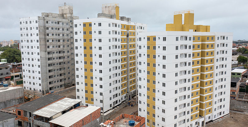 Fachadas do Vivver Novo Horizonte em construção